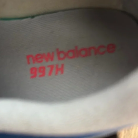 New Balance Red and Blue Retro Sneakers - Picture 2 of 8